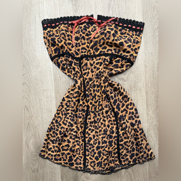 Nasty Gal Leopard Print Dress with Black and Red Details - Picture 1 of 1